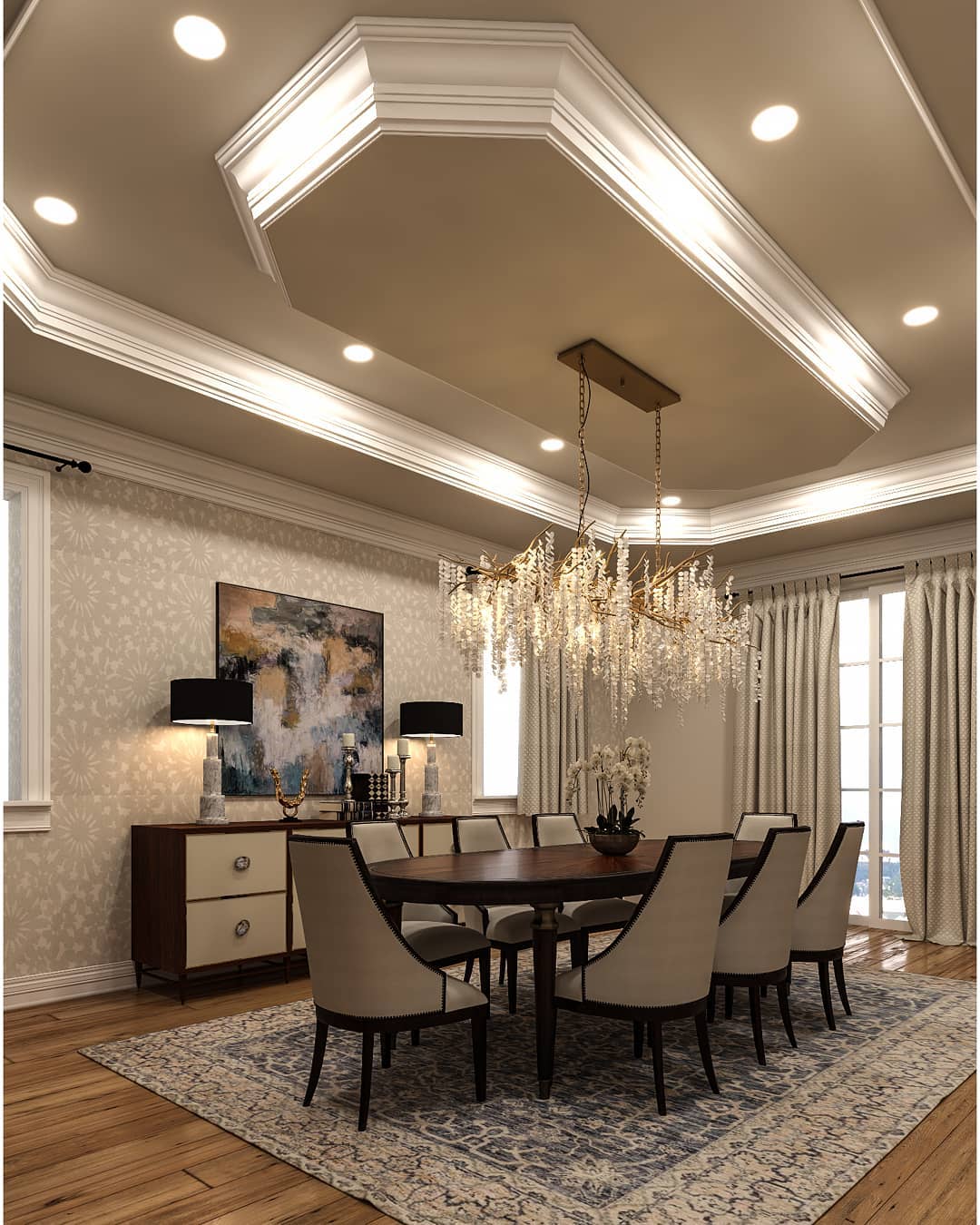 Shiro Noda Crystal Chandelier