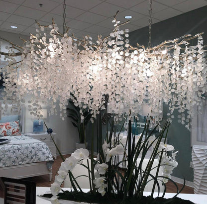 Crystal Chandelier | Brass & Nickel Finish | Multiple Diameter Options