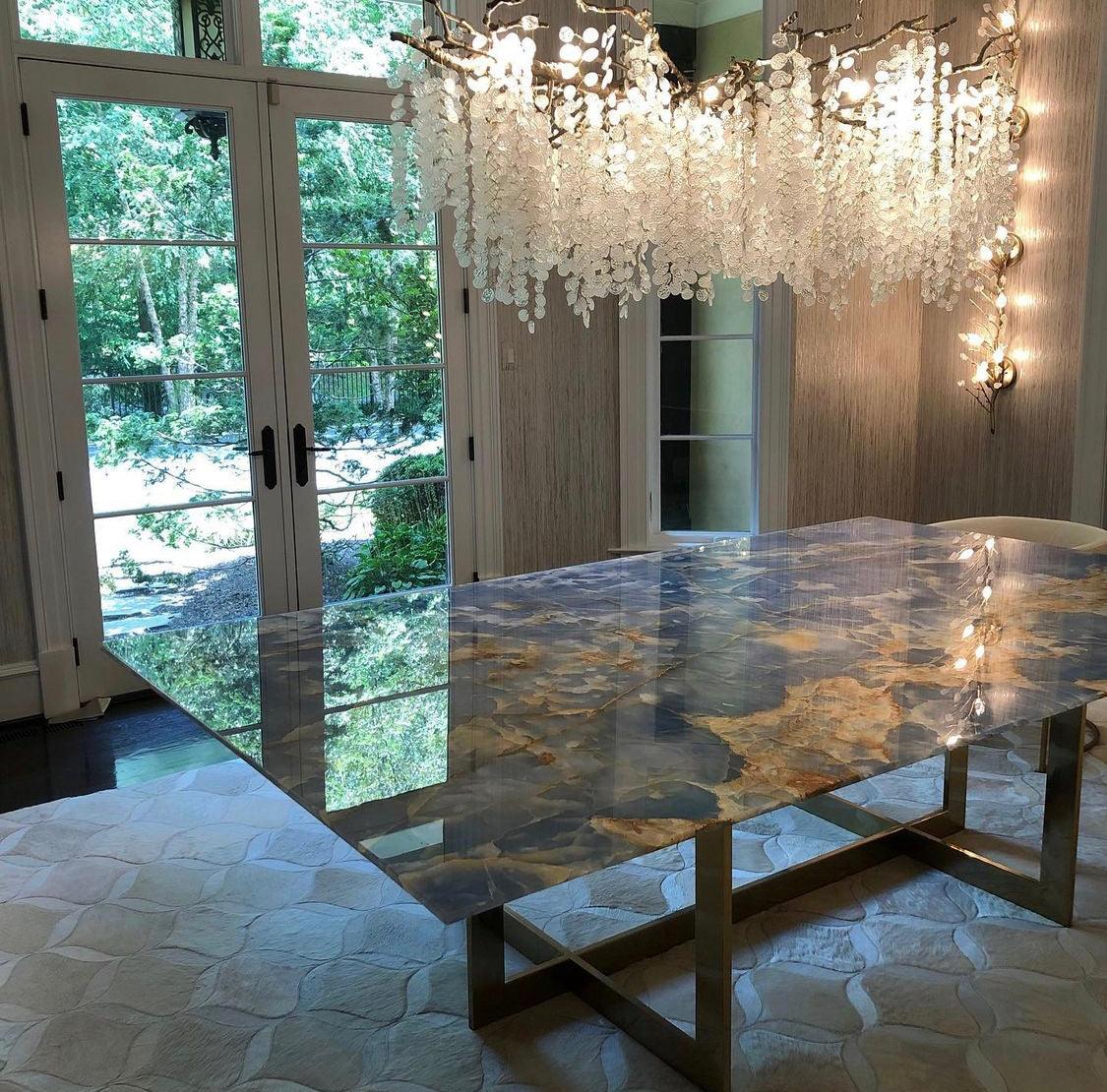 Crystal Chandelier | Brass & Nickel Finish | Multiple Diameter Options
