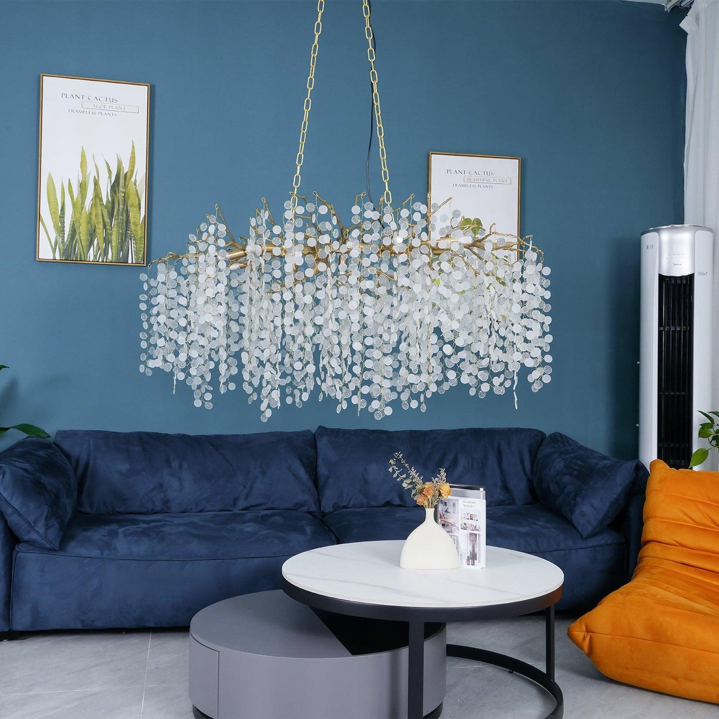 Crystal Chandelier | Brass & Nickel Finish | Multiple Diameter Options