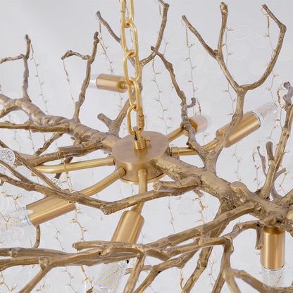 Crystal Chandelier | Brass & Nickel Finish | Multiple Diameter Options