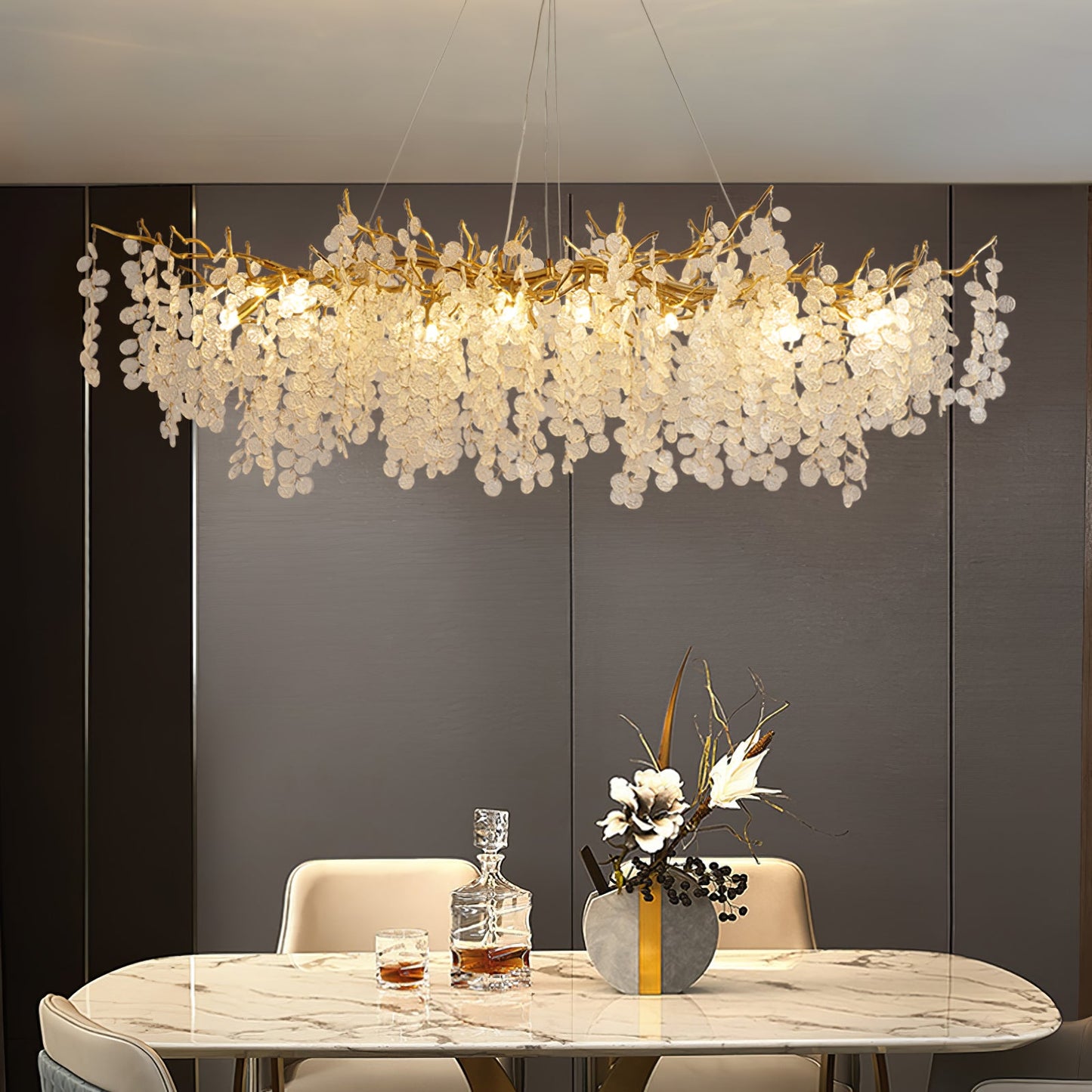 Crystal Chandelier | Brass & Nickel Finish | Multiple Diameter Options