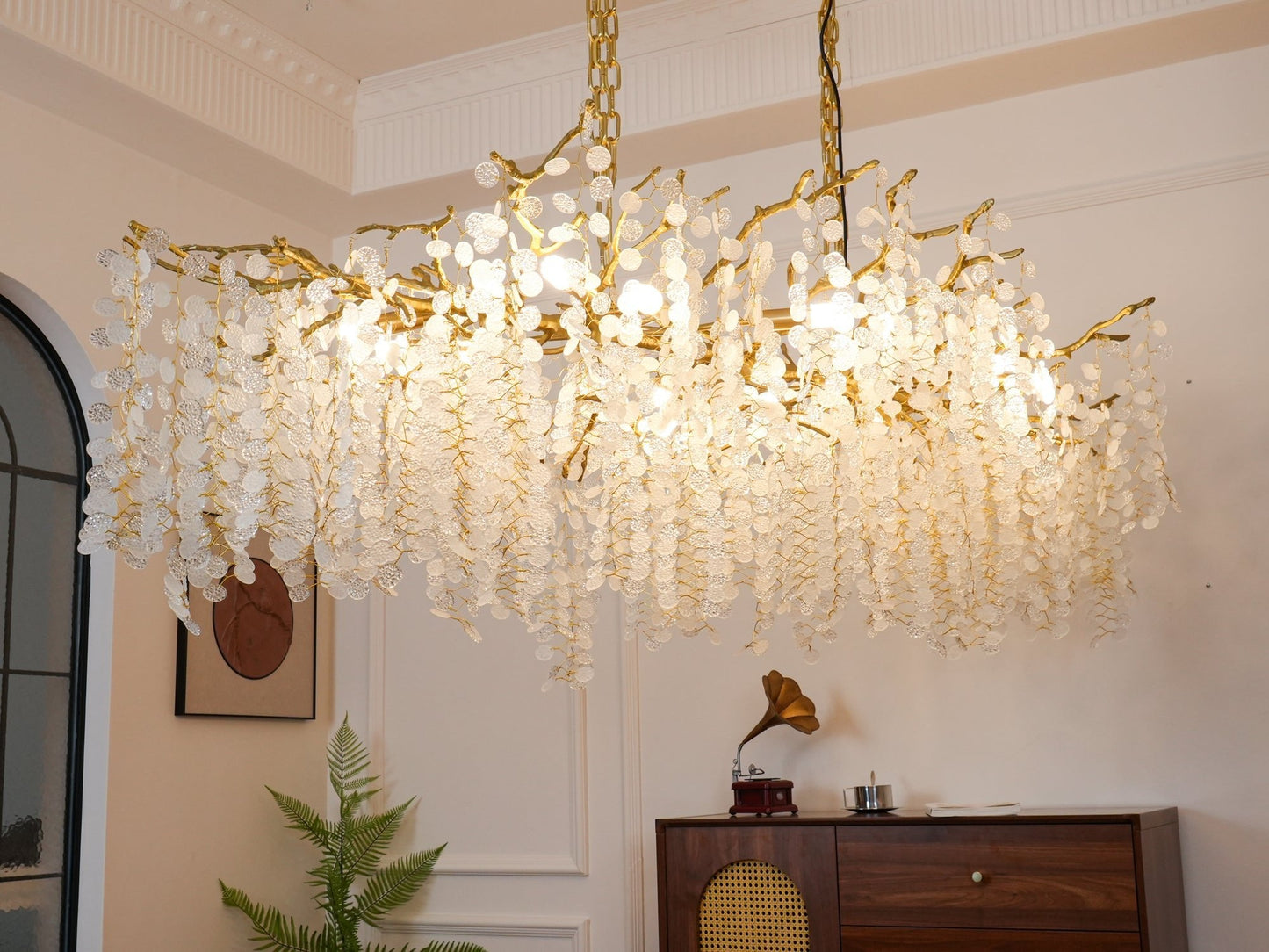Crystal Chandelier | Brass & Nickel Finish | Multiple Diameter Options
