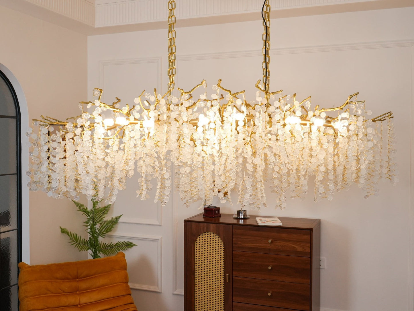 Crystal Chandelier | Brass & Nickel Finish | Multiple Diameter Options