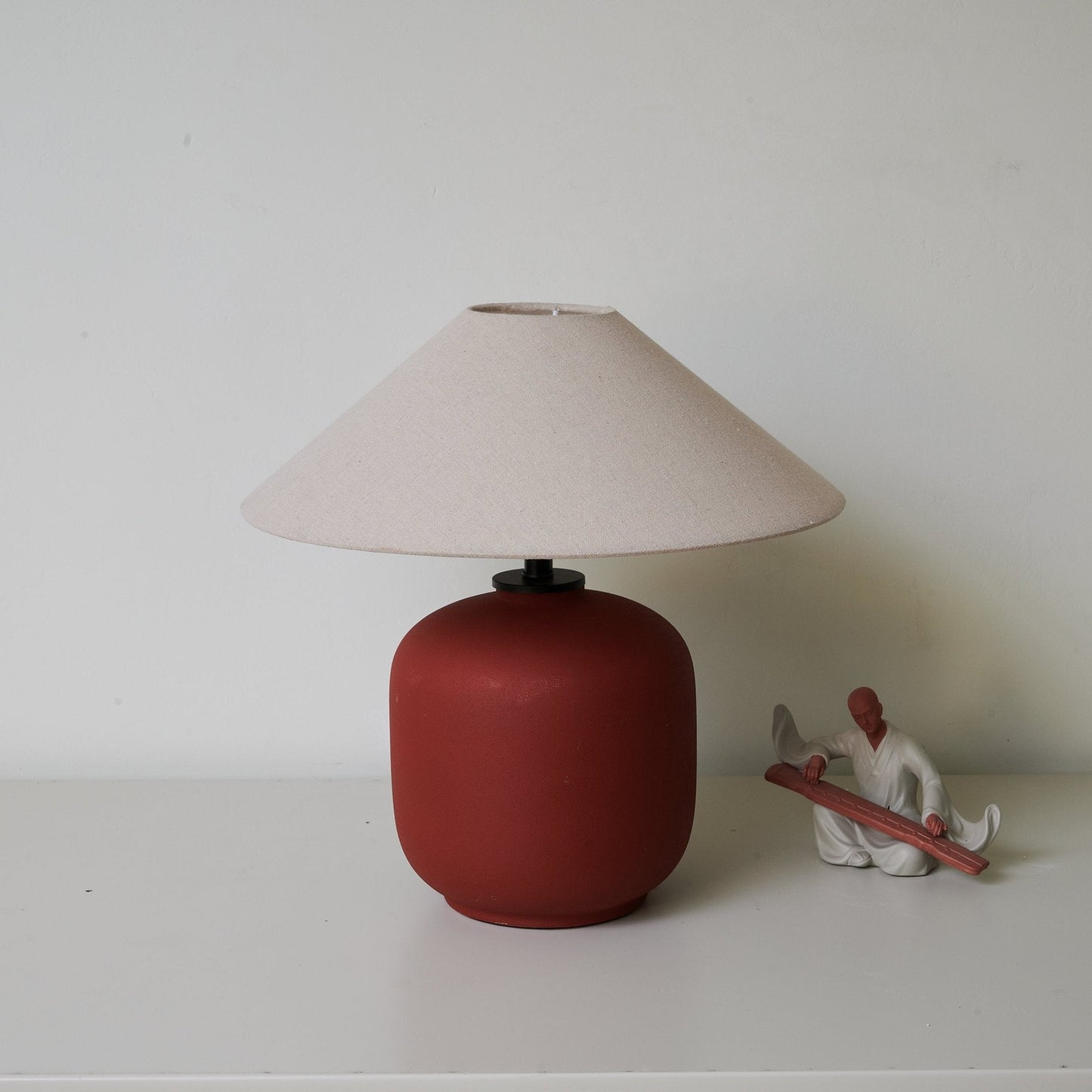 Sienna Table Lamp | Terracotta Ceramic Base | 40cm Diameter