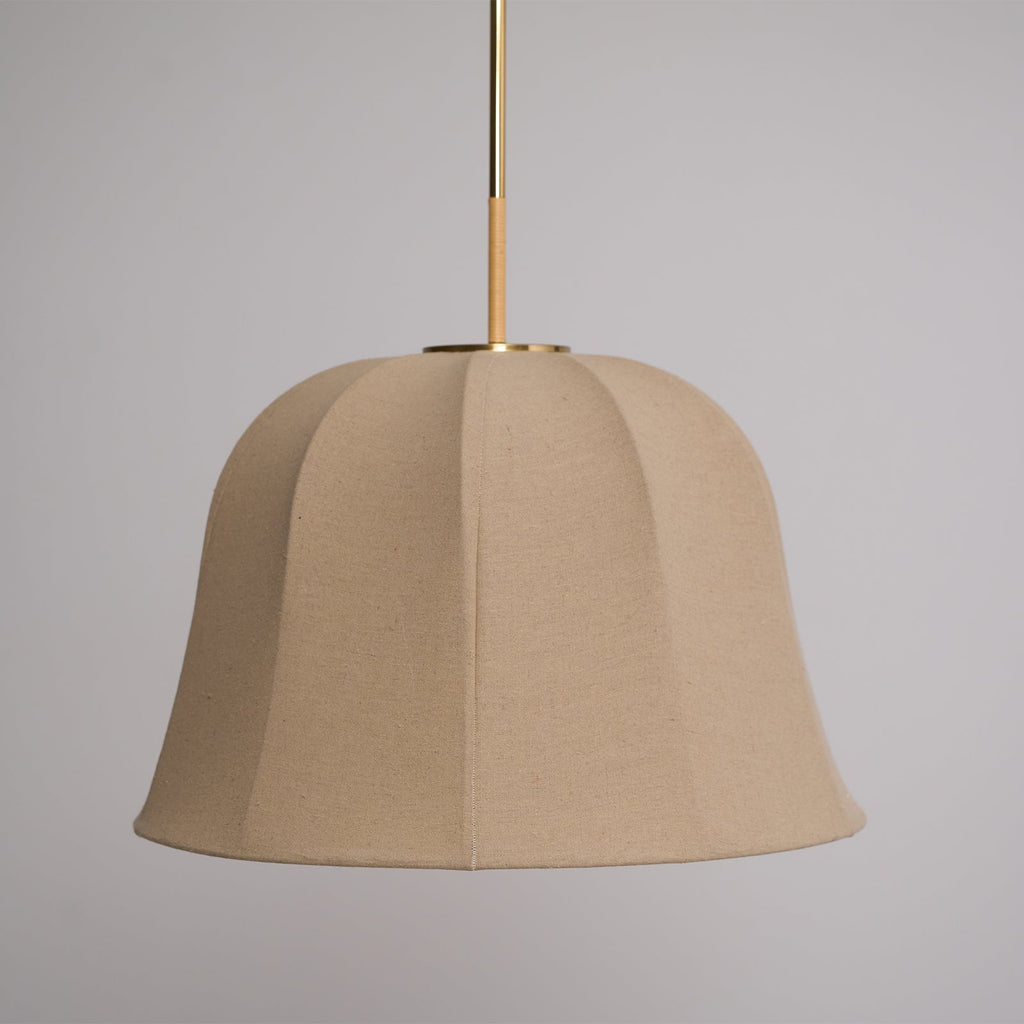 Sienna Pendant Lamp | Handcrafted Iron & Linen | Gold Finish