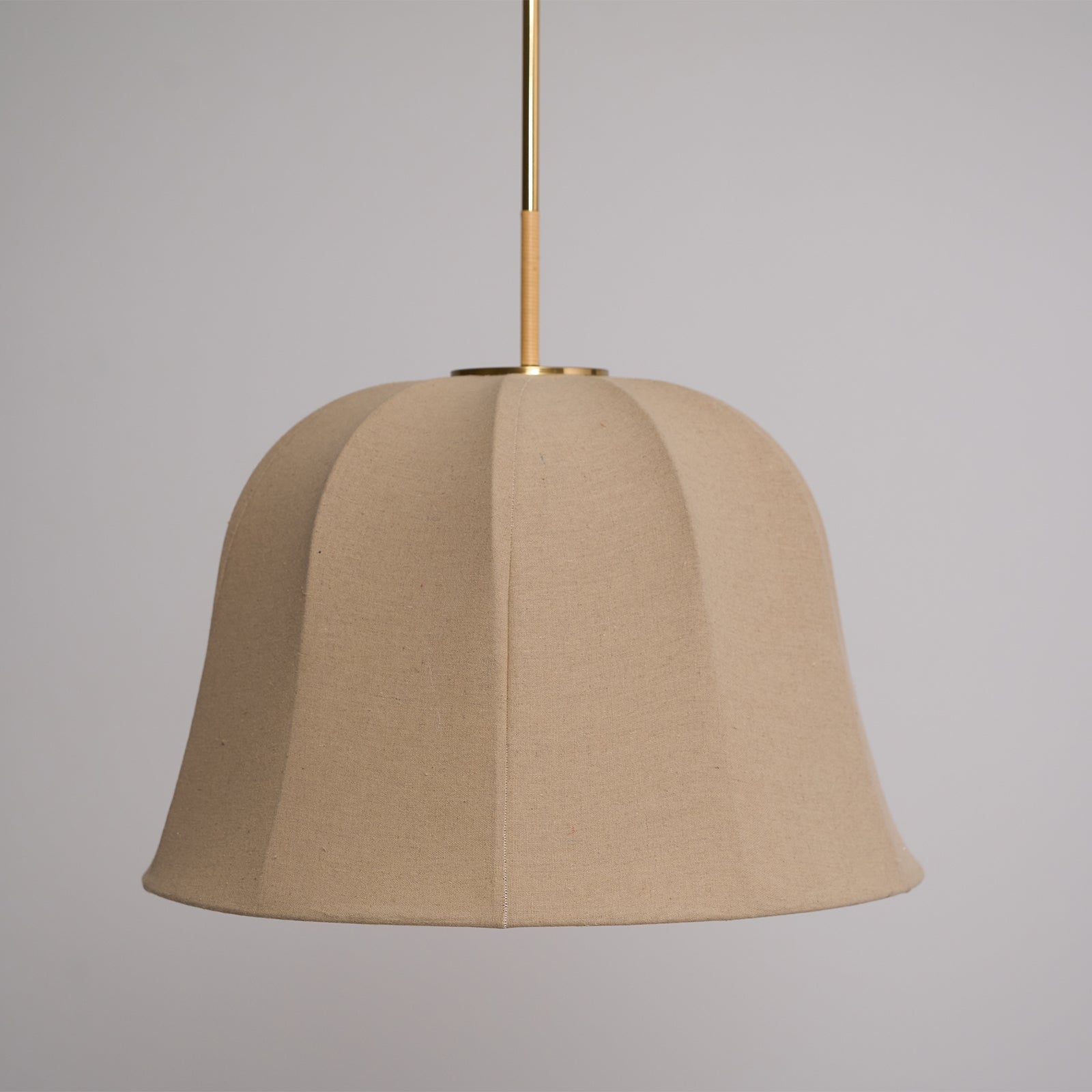 Sienna Pendant Lamp | Handcrafted Iron & Linen | Gold Finish
