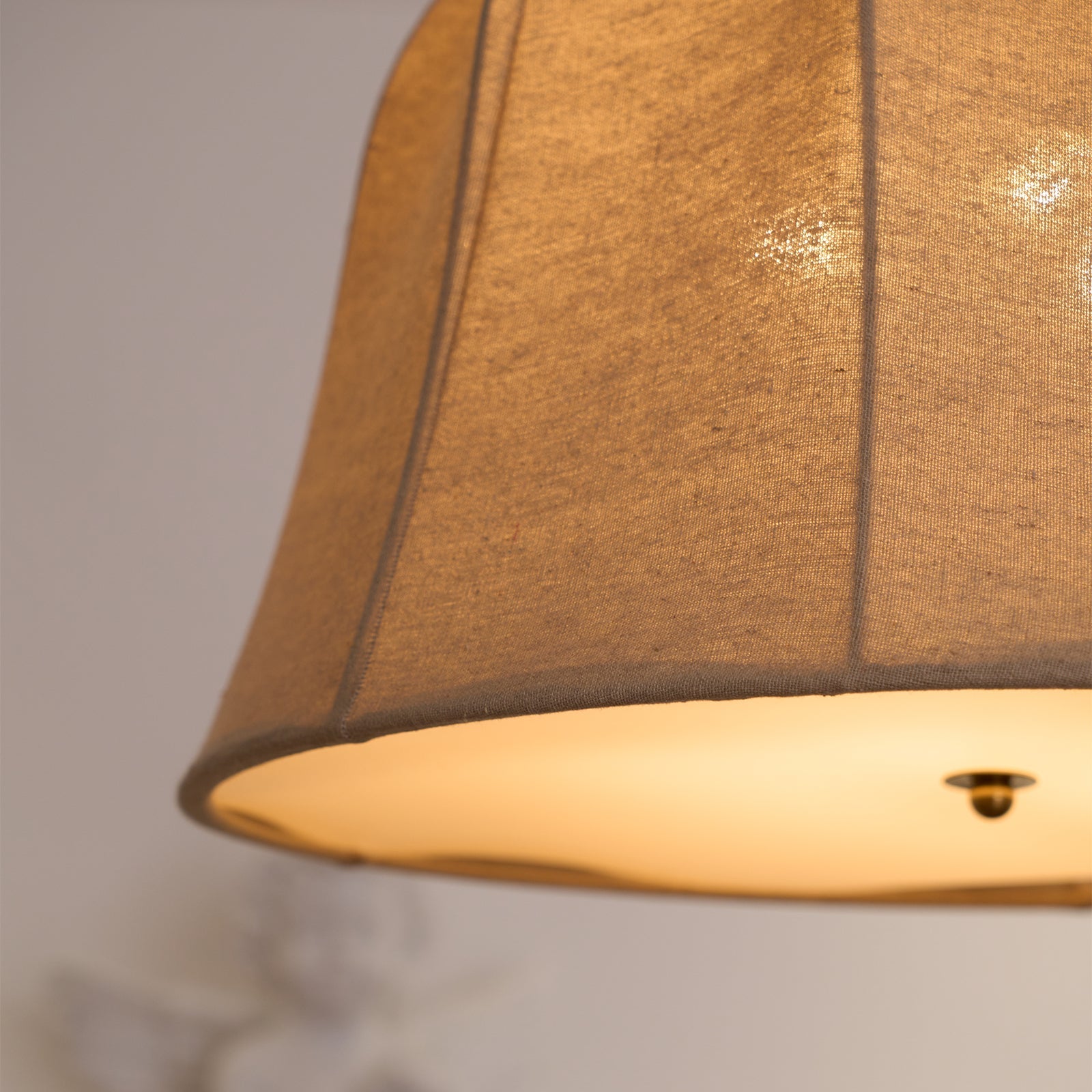 Sienna Pendant Lamp | Handcrafted Iron & Linen | Gold Finish