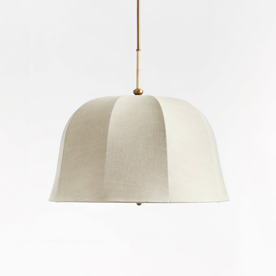 Sienna Pendant Lamp | Handcrafted Iron & Linen | Gold Finish