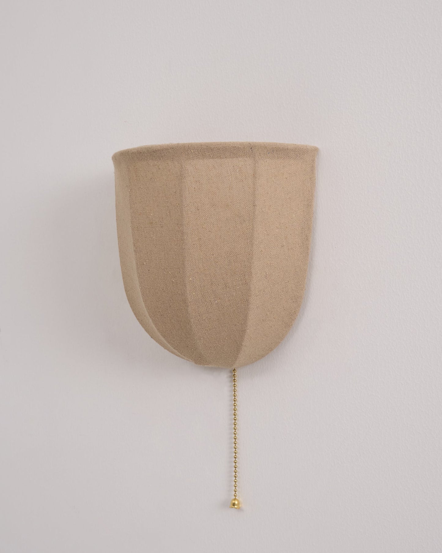 Sienna Linen Wall Sconce | Gold Iron Frame | Rustic Indoor Lighting