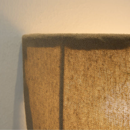 Sienna Linen Wall Sconce | Gold Iron Frame | Rustic Indoor Lighting