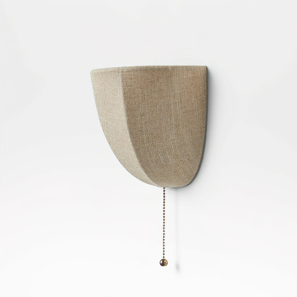 Sienna Linen Wall Sconce | Gold Iron Frame | Rustic Indoor Lighting