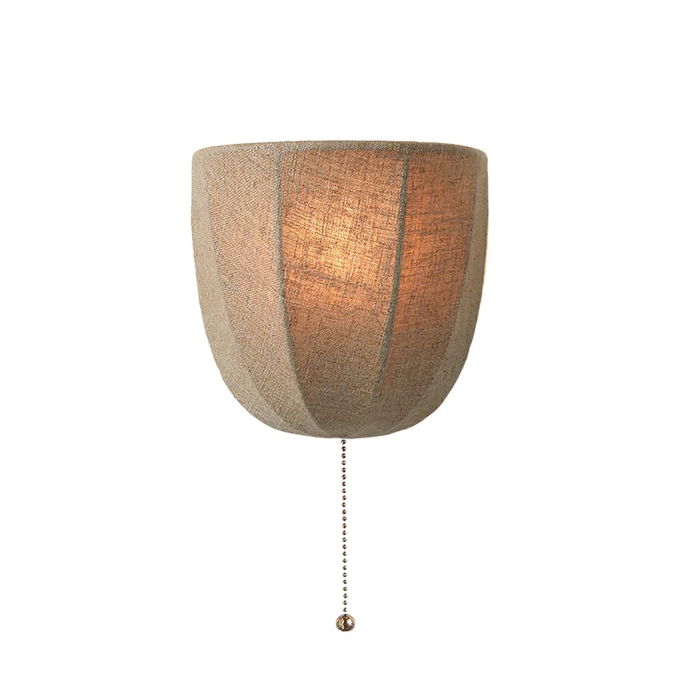 Sienna Linen Wall Sconce | Gold Iron Frame | Rustic Indoor Lighting