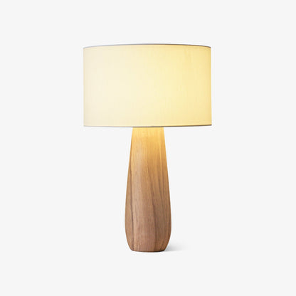 Sierra Table Lamp | Natural Wood & Linen | 32cm Diameter