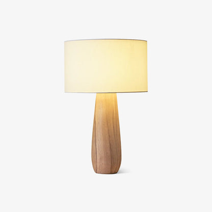 Sierra Table Lamp | Natural Wood & Linen | 32cm Diameter