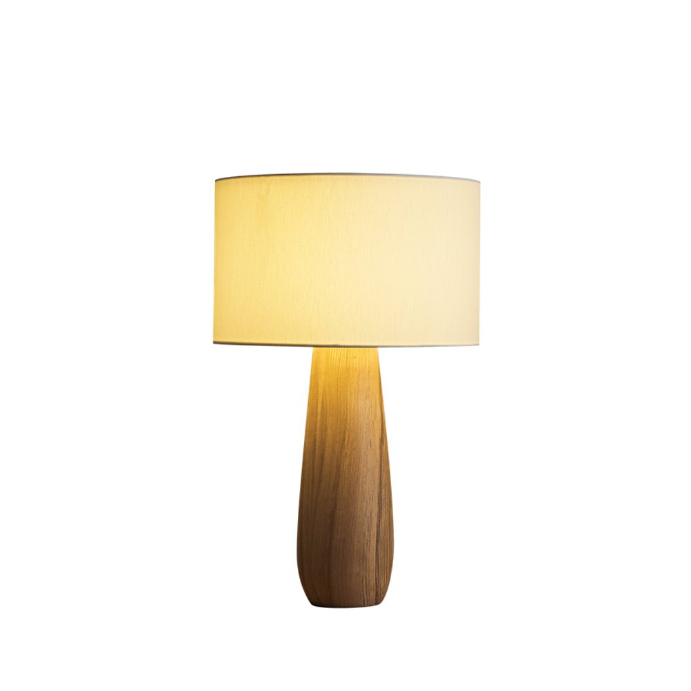 Sierra Table Lamp | Natural Wood & Linen | 32cm Diameter