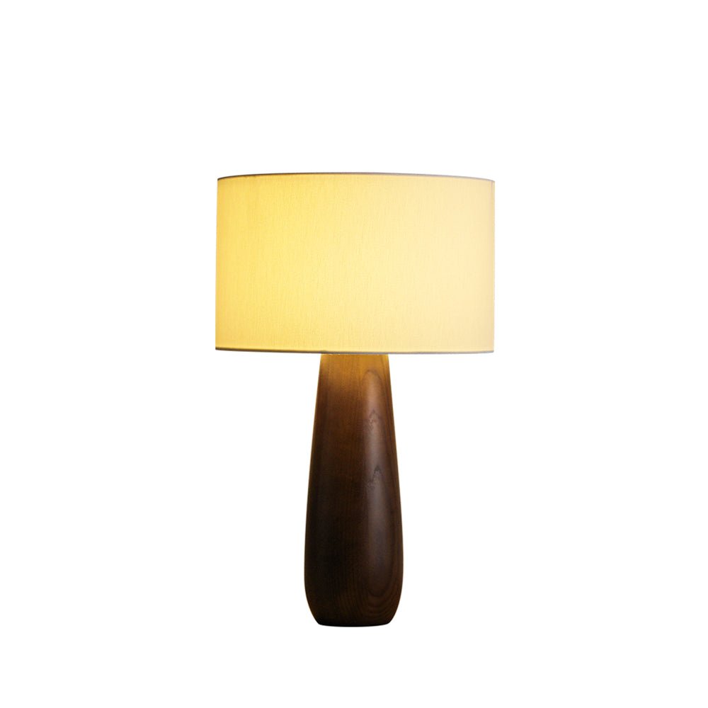 Sierra Table Lamp | Natural Wood & Linen | 32cm Diameter
