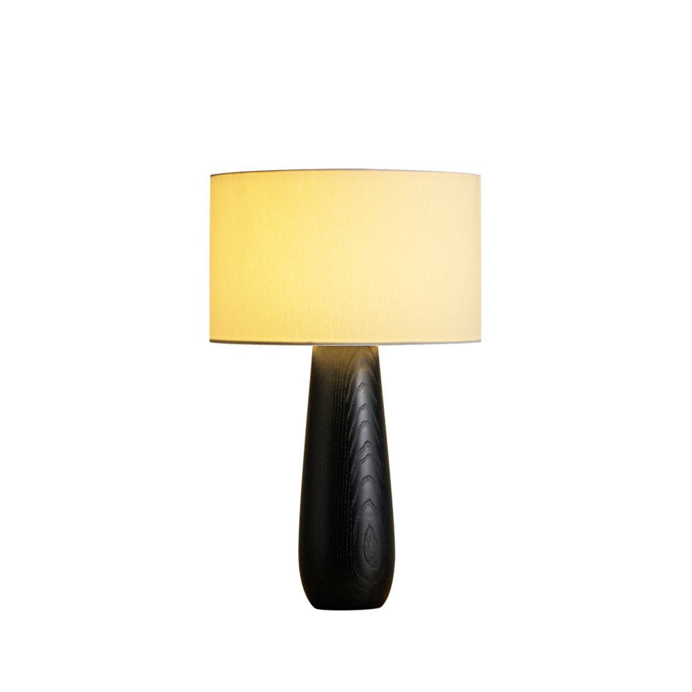 Sierra Table Lamp | Natural Wood & Linen | 32cm Diameter