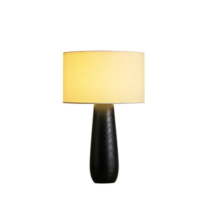 Sierra Table Lamp | Natural Wood & Linen | 32cm Diameter