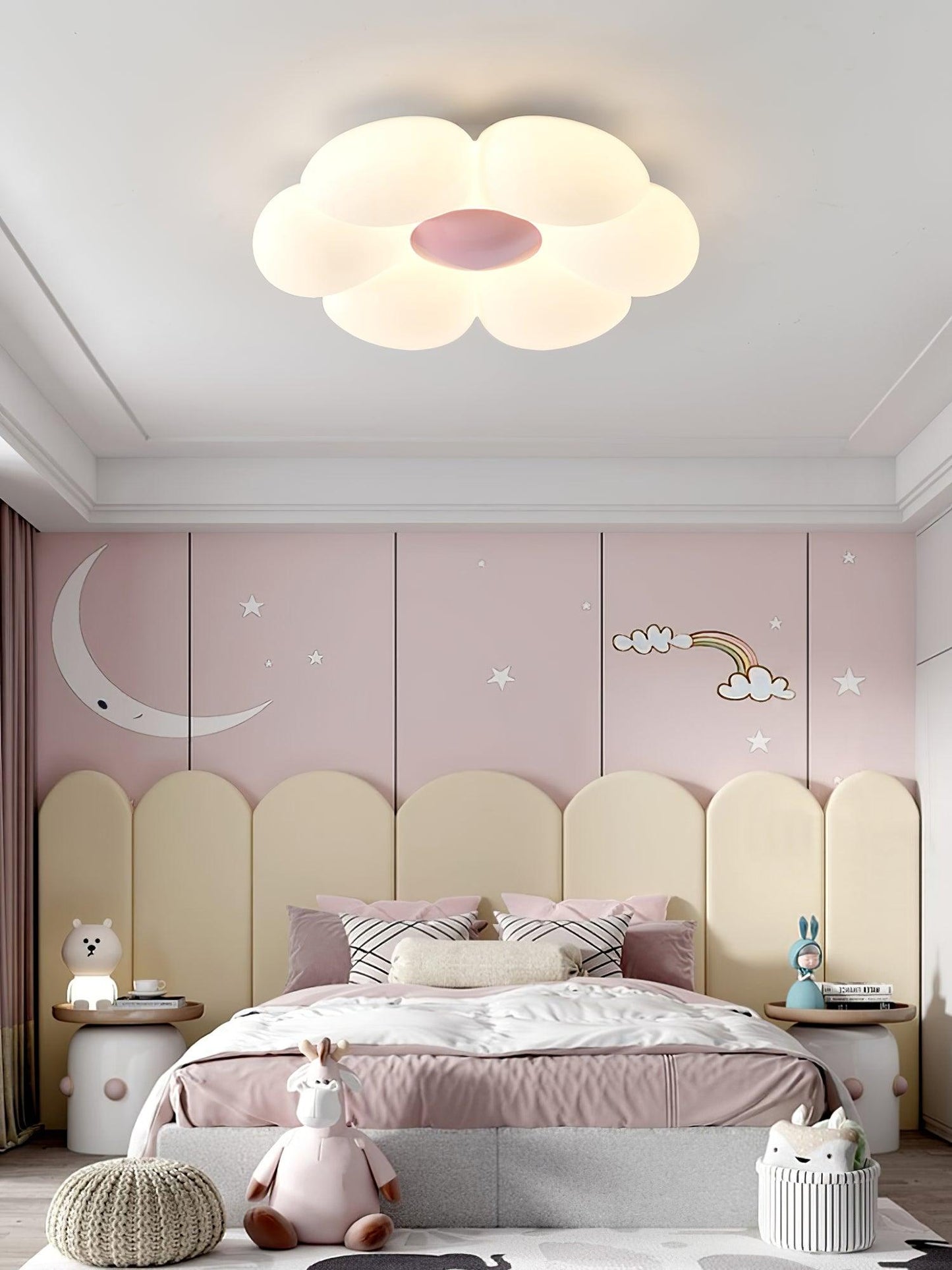 Flower Ceiling Lamp | Metal & Acrylic | 50cm Diameter | Dimmable Options Available