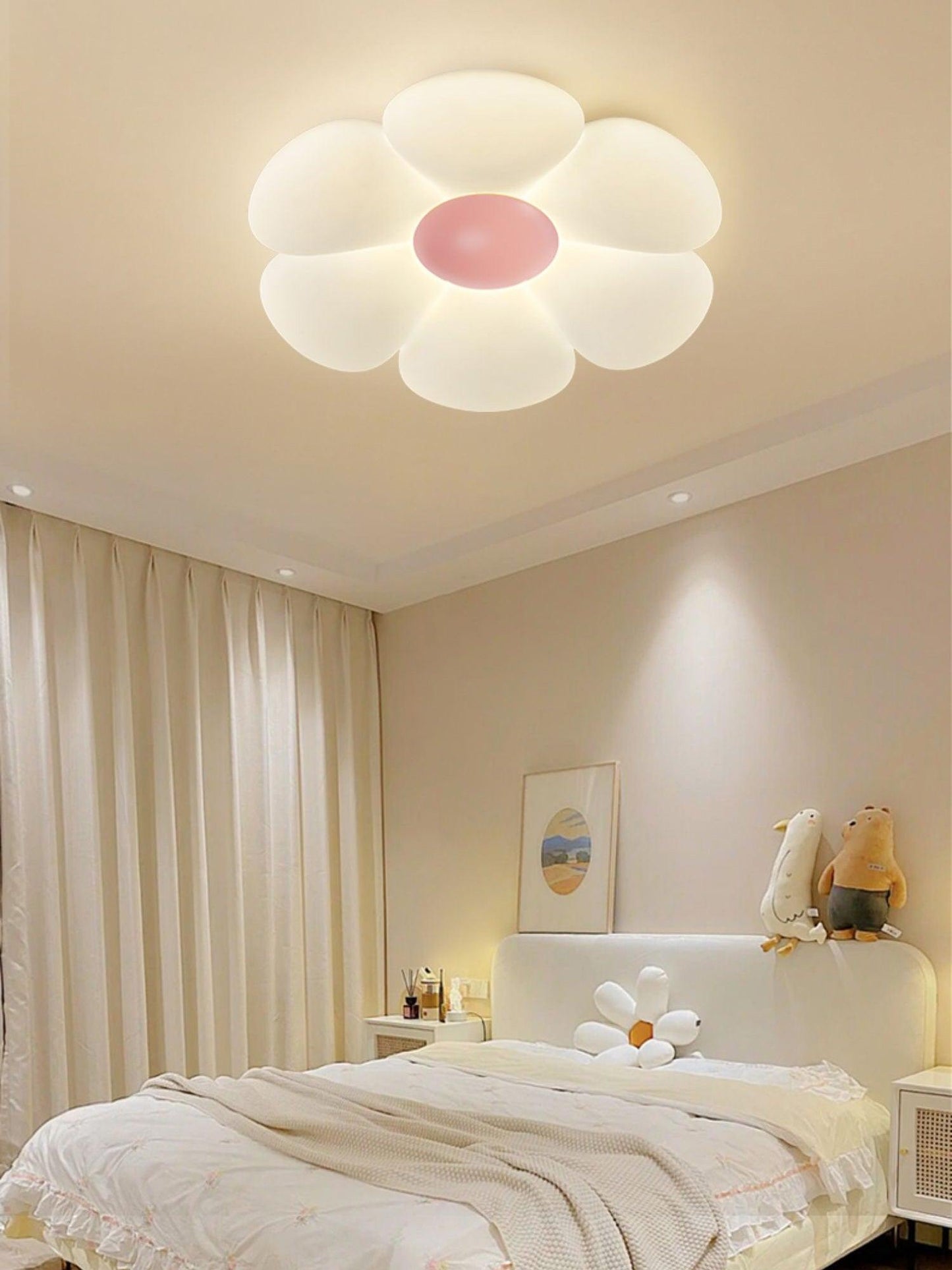 Flower Ceiling Lamp | Metal & Acrylic | 50cm Diameter | Dimmable Options Available