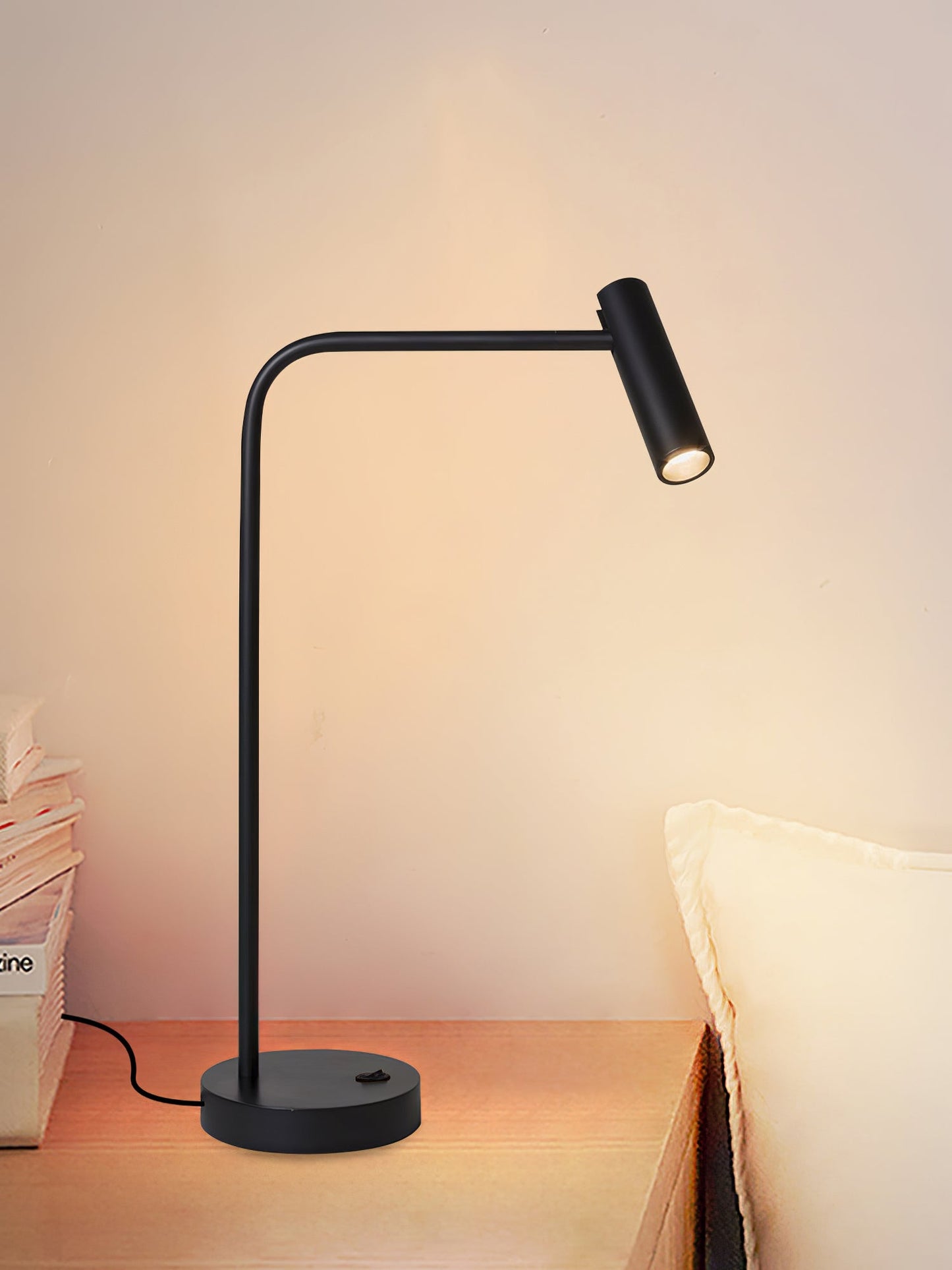 Skinny Table Lamp | Metal & Aluminum | Black, White, Sand Nickel, Gold
