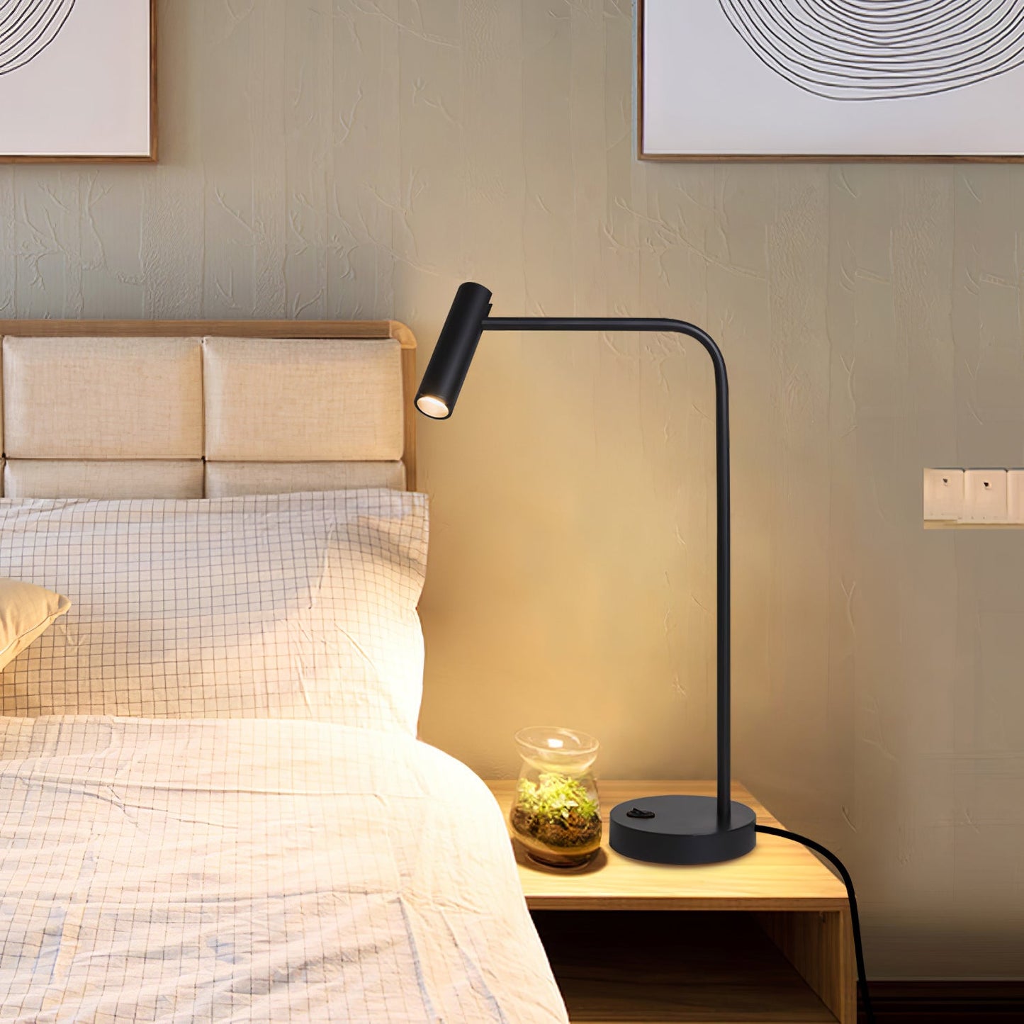 Skinny Table Lamp | Metal & Aluminum | Black, White, Sand Nickel, Gold