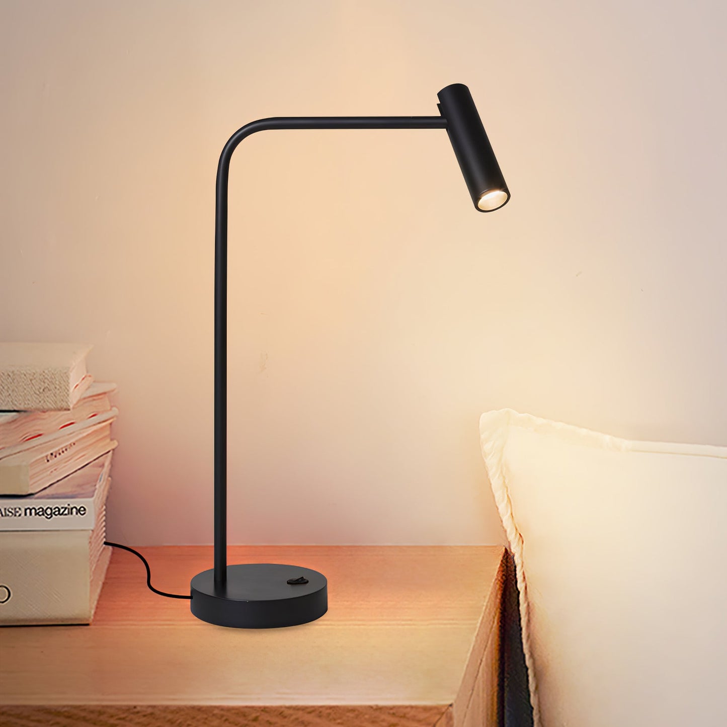 Skinny Table Lamp | Metal & Aluminum | Black, White, Sand Nickel, Gold