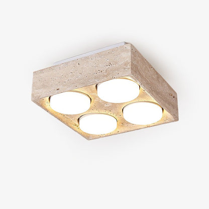 Sky Hole Ceiling Lamp | Yellow Travertine | 10cm Diameter