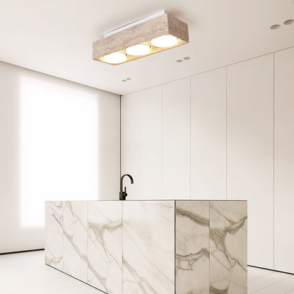 Sky Hole Ceiling Lamp | Yellow Travertine | 10cm Diameter