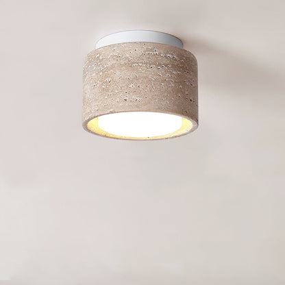 Sky Hole Ceiling Lamp | Yellow Travertine | 10cm Diameter