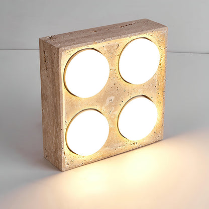 Sky Hole Ceiling Lamp | Yellow Travertine | 10cm Diameter