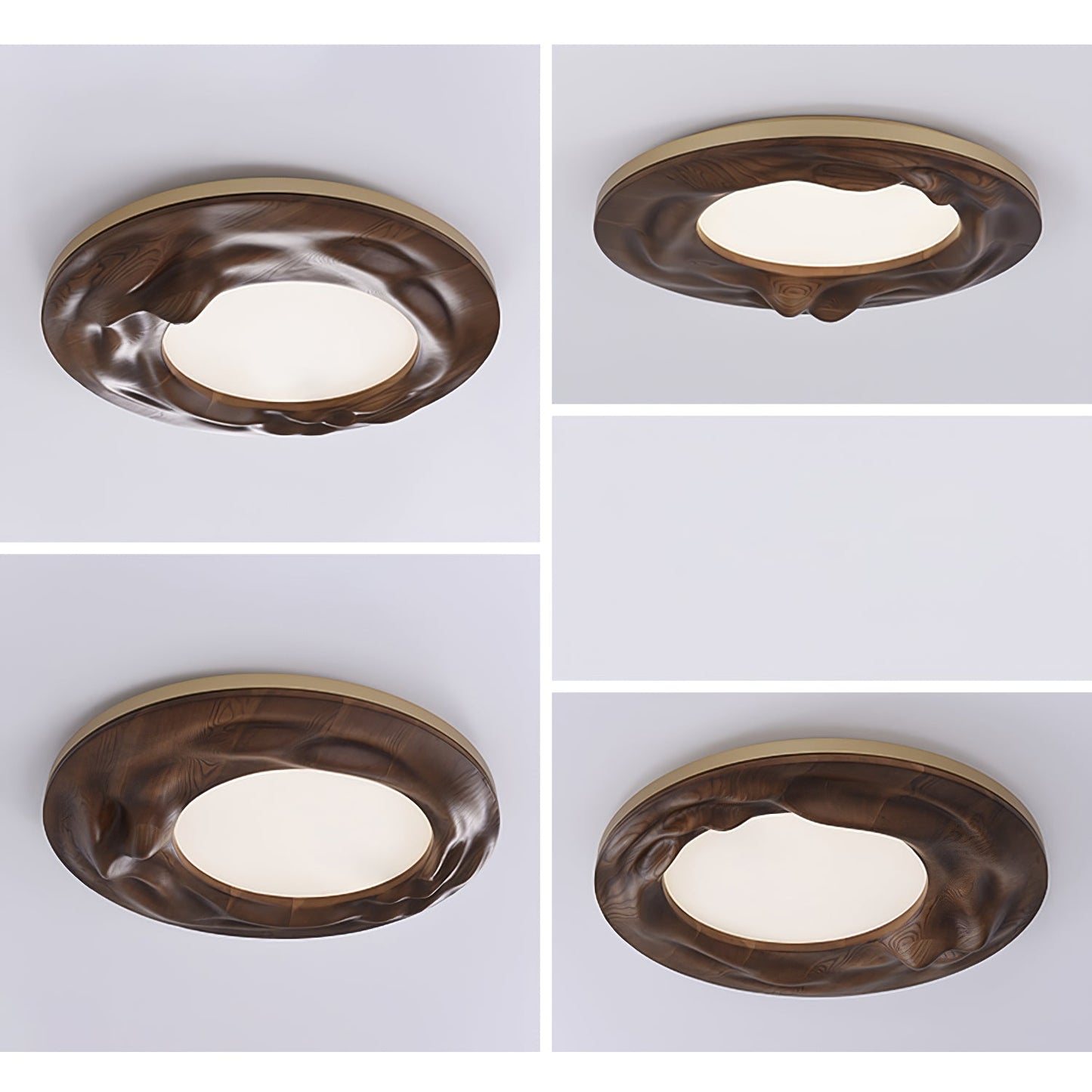 Sky Lake Ceiling Lamp | Wooden Frame | 60cm Diameter
