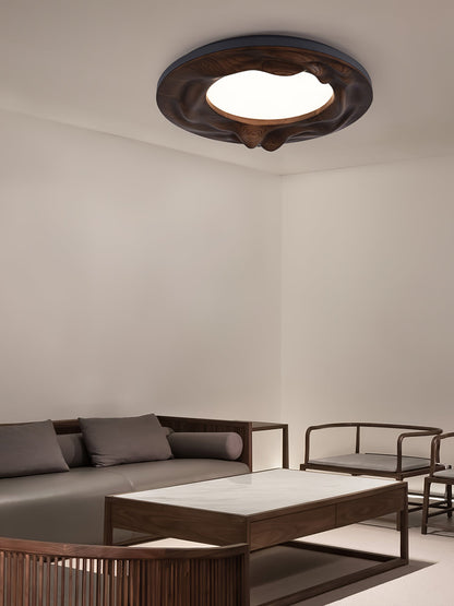 Sky Lake Ceiling Lamp | Wooden Frame | 60cm Diameter