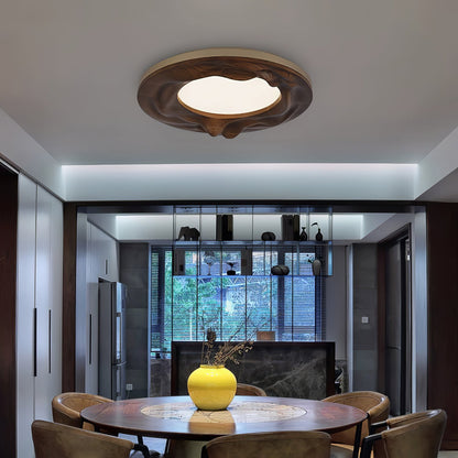 Sky Lake Ceiling Lamp | Wooden Frame | 60cm Diameter