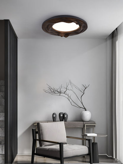 Sky Lake Ceiling Lamp | Wooden Frame | 60cm Diameter