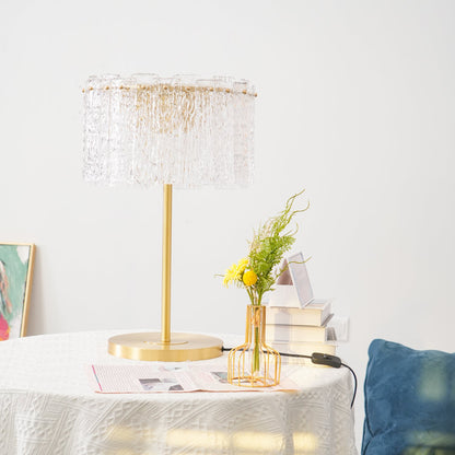 Skylar Table Lamp | Brass & Glass | Clear Finish