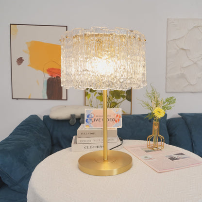 Skylar Table Lamp | Brass & Glass | Clear Finish
