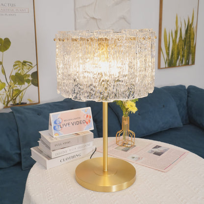 Skylar Table Lamp | Brass & Glass | Clear Finish