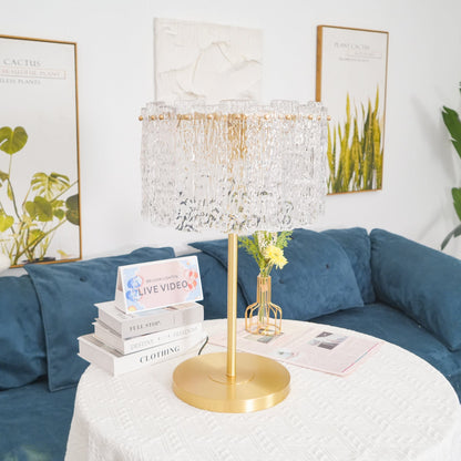 Skylar Table Lamp | Brass & Glass | Clear Finish