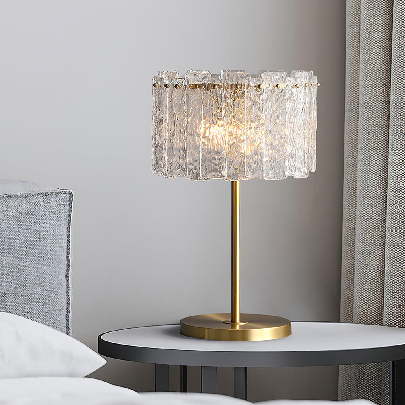 Skylar Table Lamp | Brass & Glass | Clear Finish