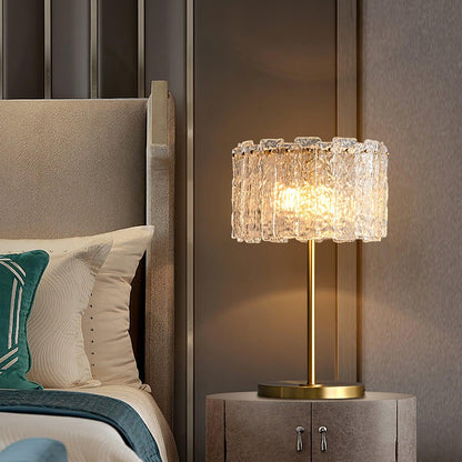 Skylar Table Lamp | Brass & Glass | Clear Finish
