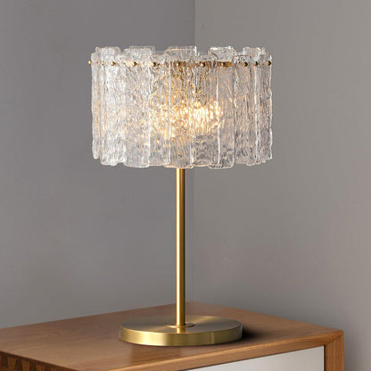 Skylar Table Lamp | Brass & Glass | Clear Finish