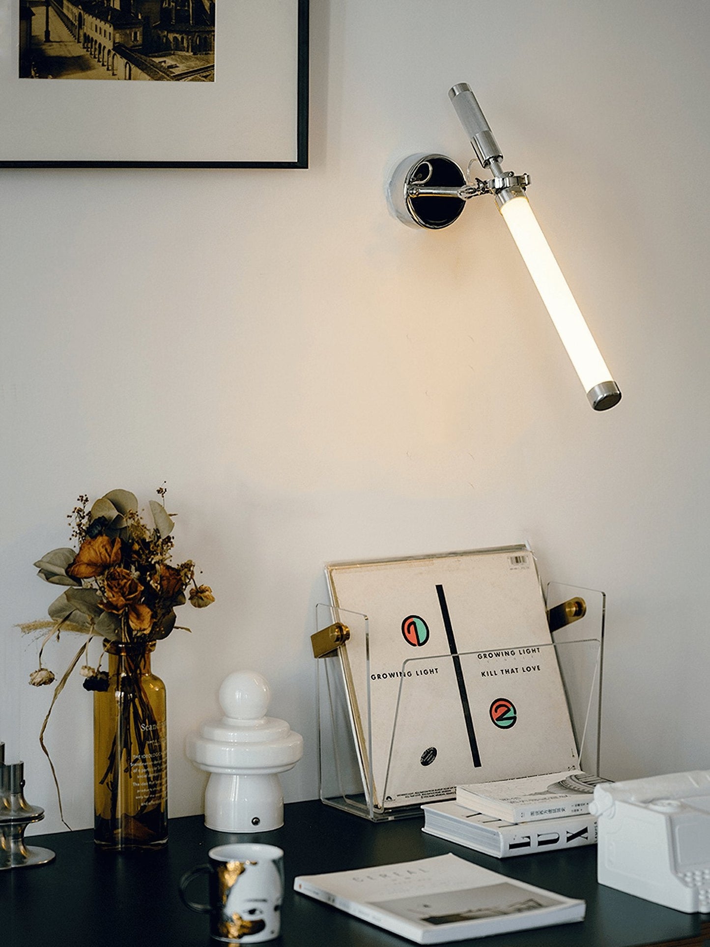 Skylark Wall Sconce | Chrome Metal & Glass | Set of 2