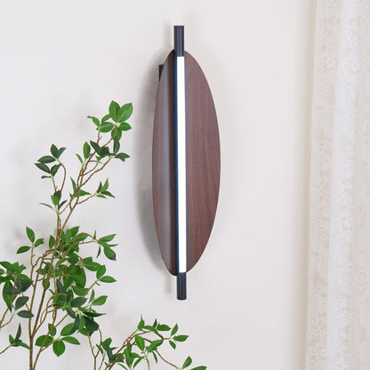 Wall Sconce Light | Walnut Wood Finish | Set of 2