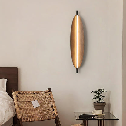 Wall Sconce Light | Walnut Wood Finish | Set of 2