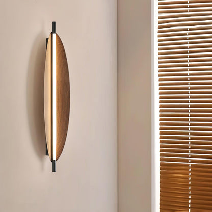 Wall Sconce Light | Walnut Wood Finish | Set of 2