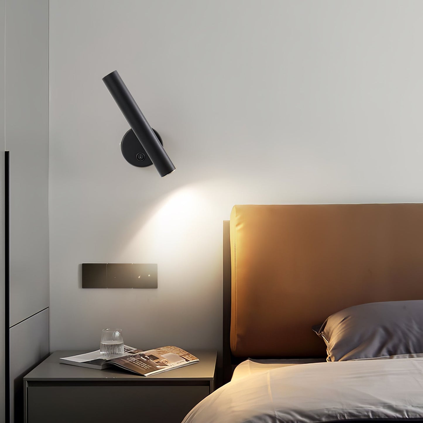 Slender Adjustable Wall Lamp | Metal | Set of 2 | Black