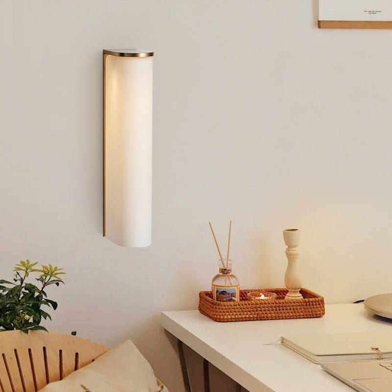 Slim Wall Lamp | Brass & Glass | Integrated LED