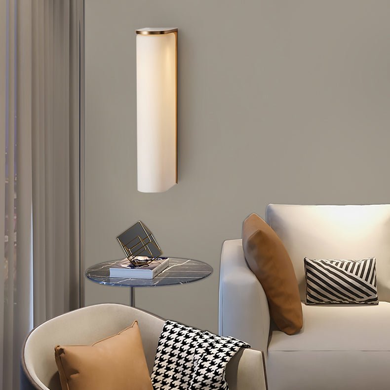 Slim Wall Lamp | Brass & Glass | Integrated LED